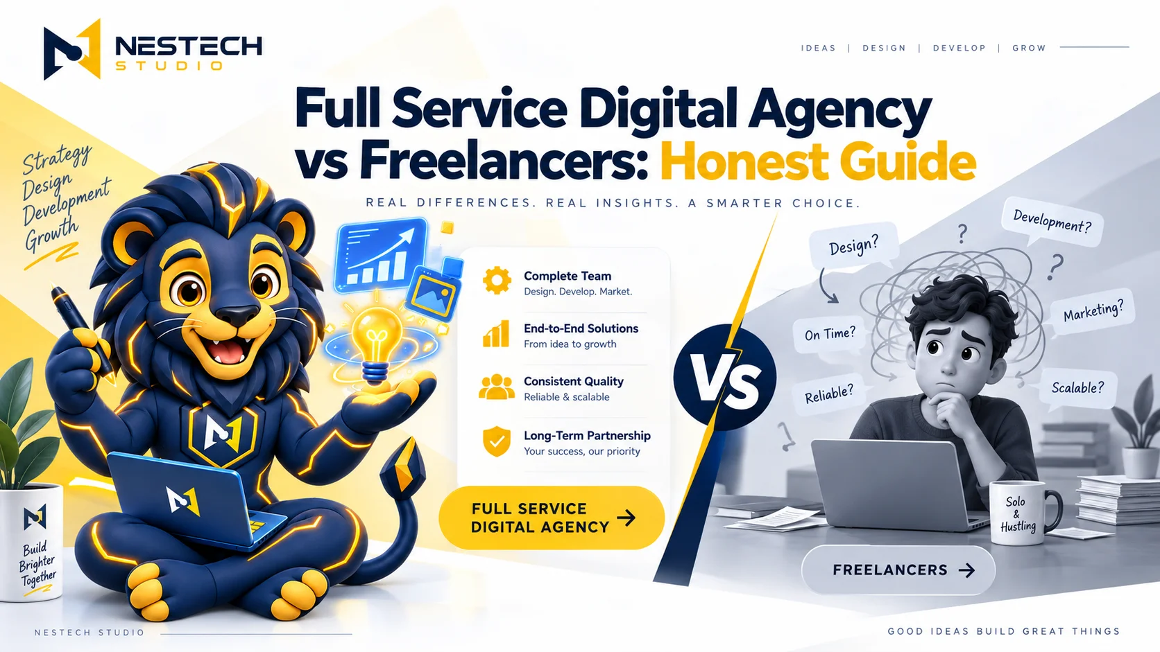 Full-Service Digital Agency or Separate Freelancers? An Honest Answer